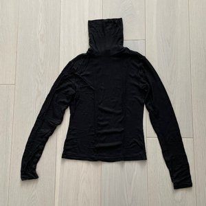 American Apparel Black Ribbed Turtle Neck Size S